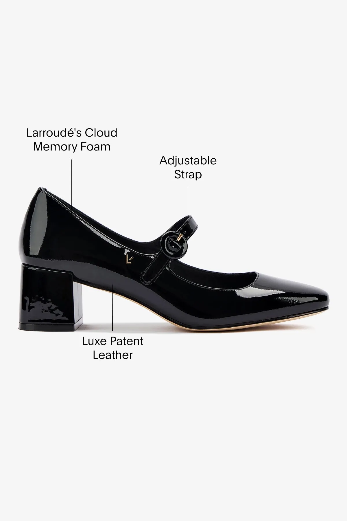 Blair Block Pump In Black Patent