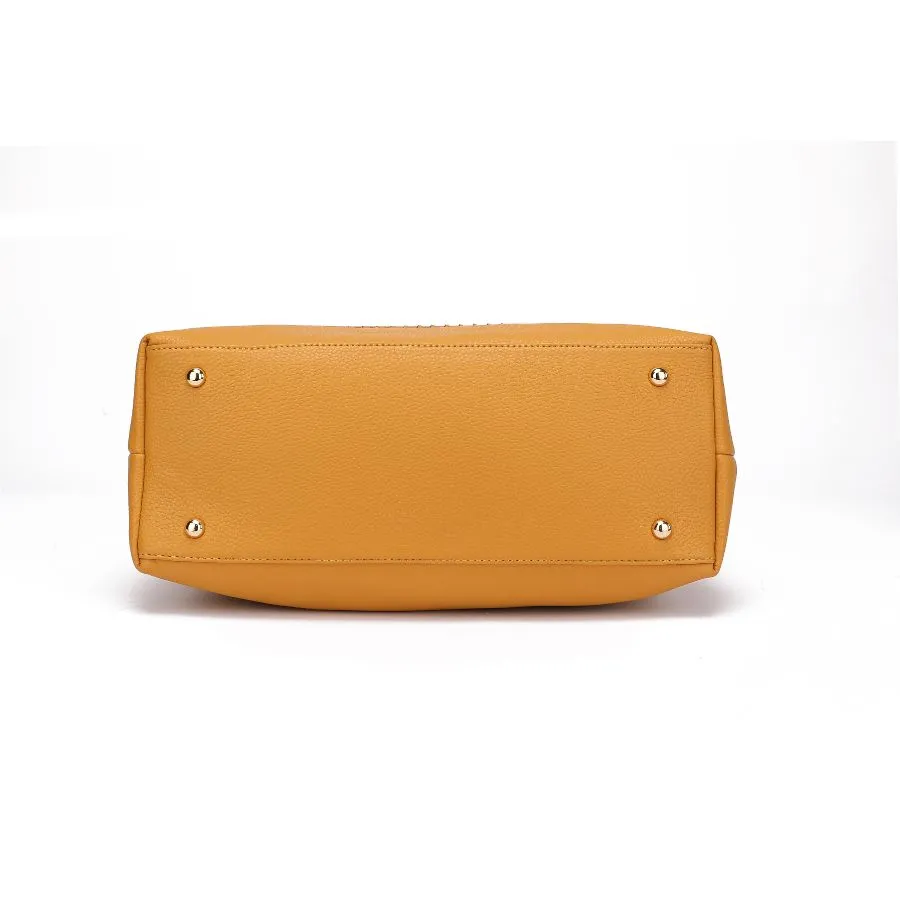 Blake two-tone whip stitches Vegan Leather Womens Shoulder bag  with Wallet - 2 pieces