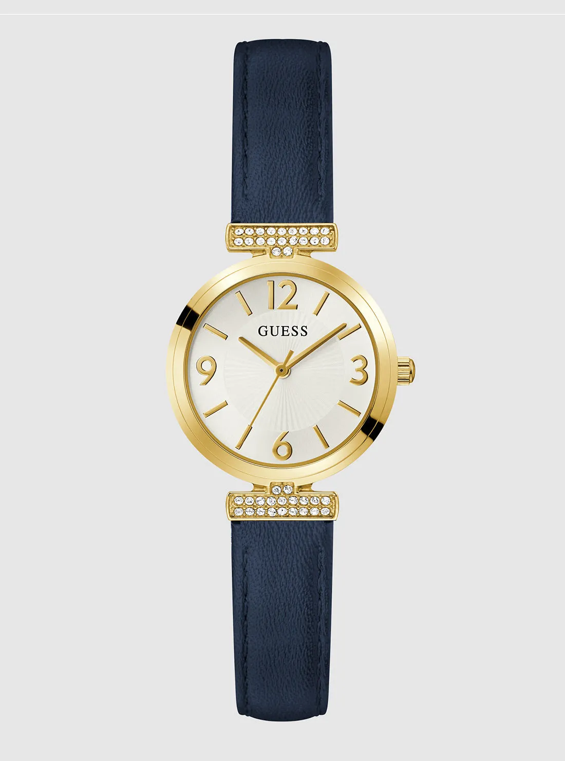Blue Gold Array Crystal Watch Guess