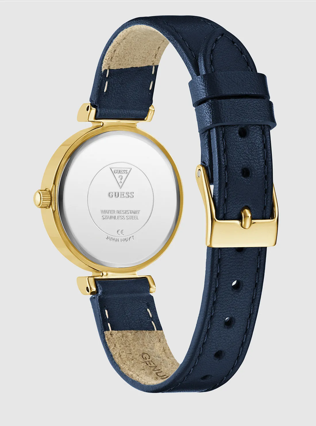 Blue Gold Array Crystal Watch Guess