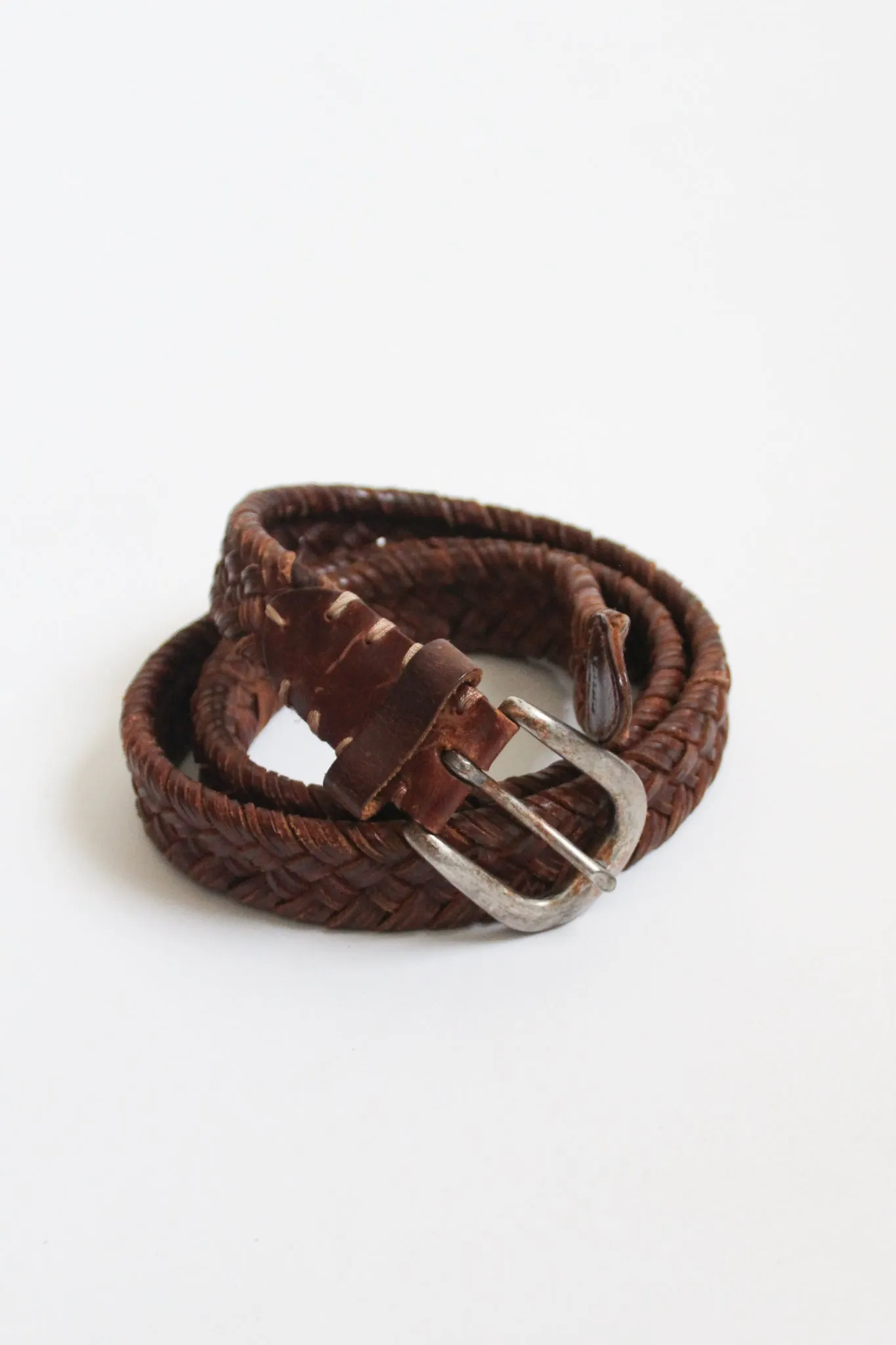 braided leather belt 1919 Vintage