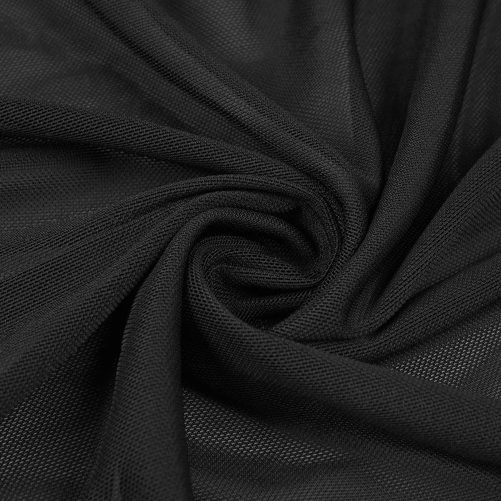 BRIANNA DRAPED KEYHOLE BODYCON GOWN IN BLACK Gloria Lanvin
