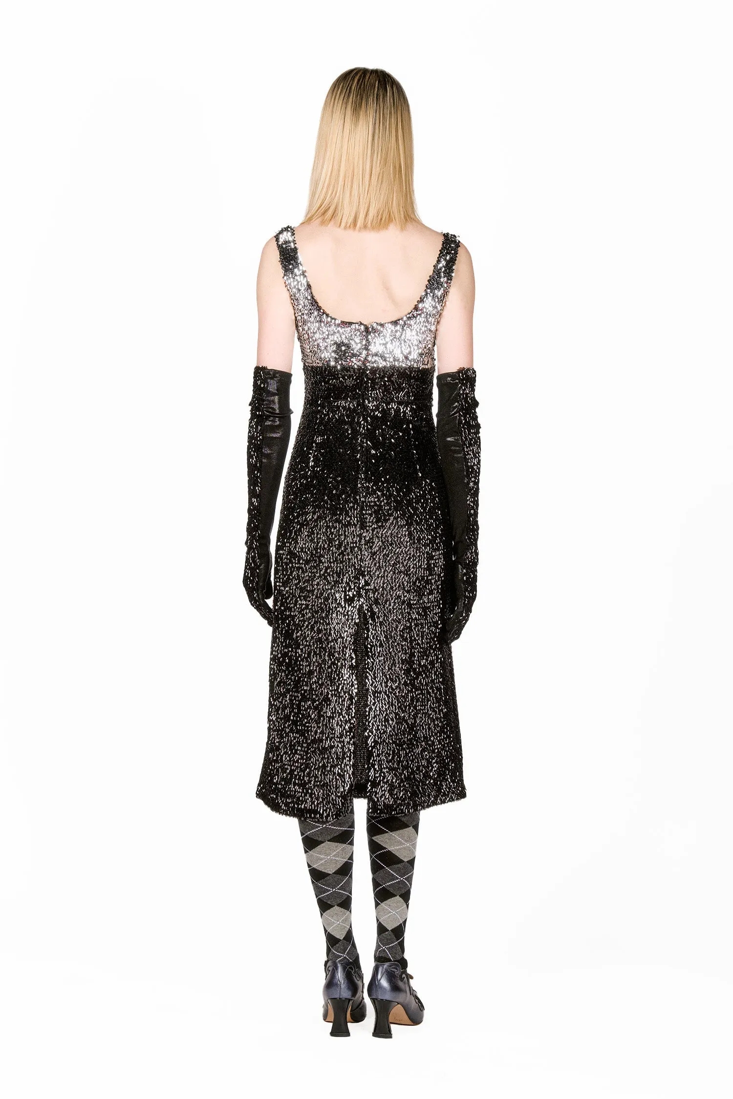 Bugle Bead Sequins Dress Annasui