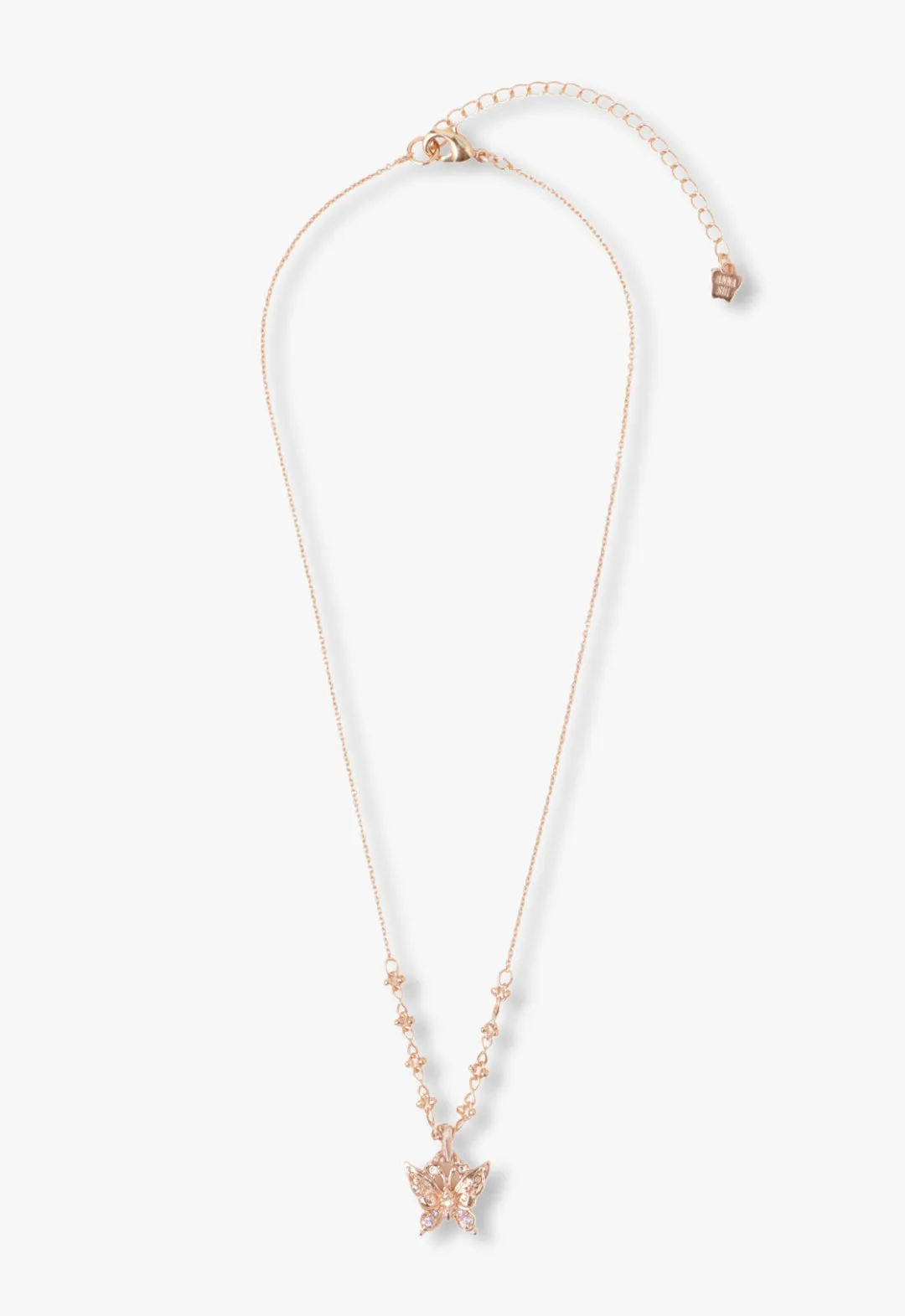 Butterfly & Rose Necklace Duo - Rose Gold Annasui