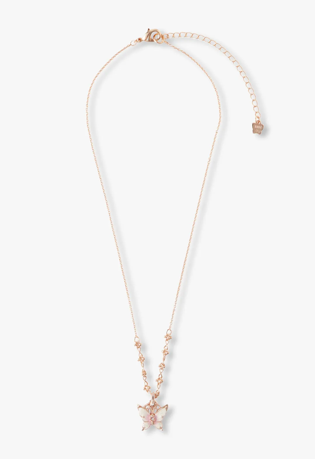Butterfly & Rose Necklace Duo - Rose Gold Annasui