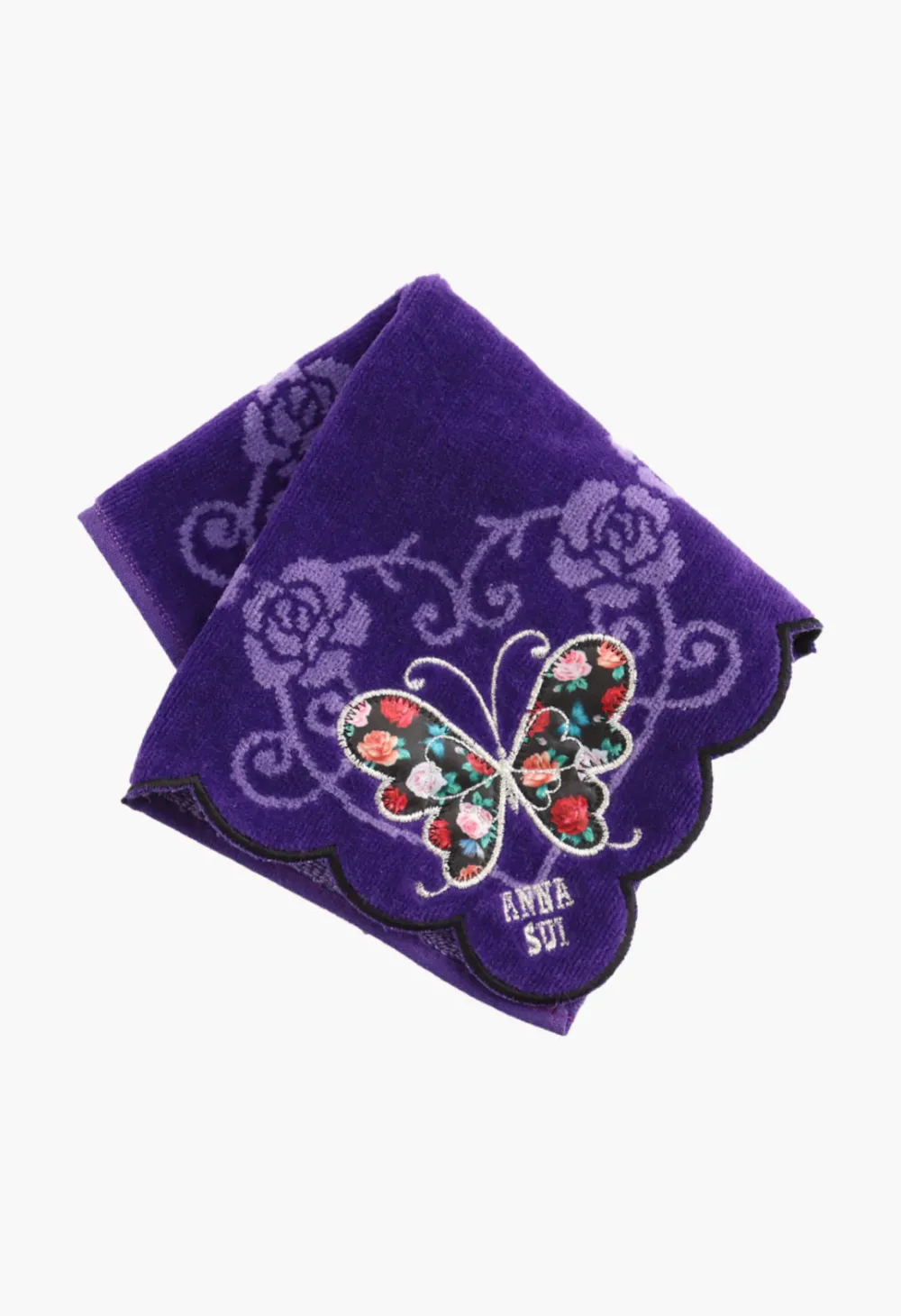 Butterfly Embroidery Washcloth Annasui