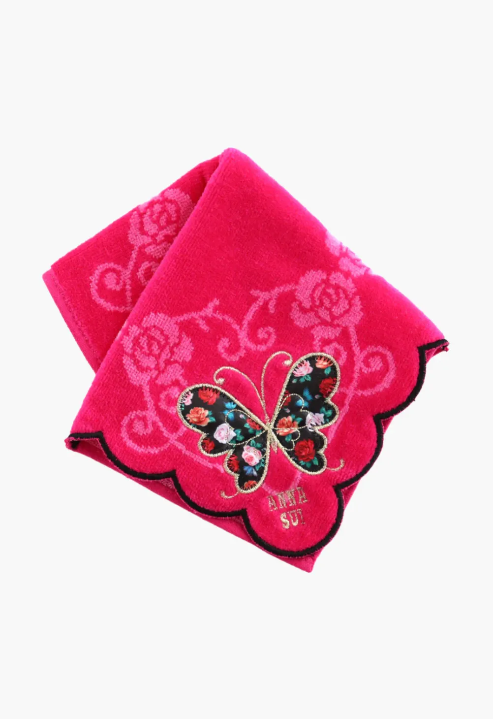 Butterfly Embroidery Washcloth Annasui