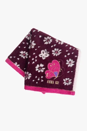 Butterfly Flowers Washcloth Annasui