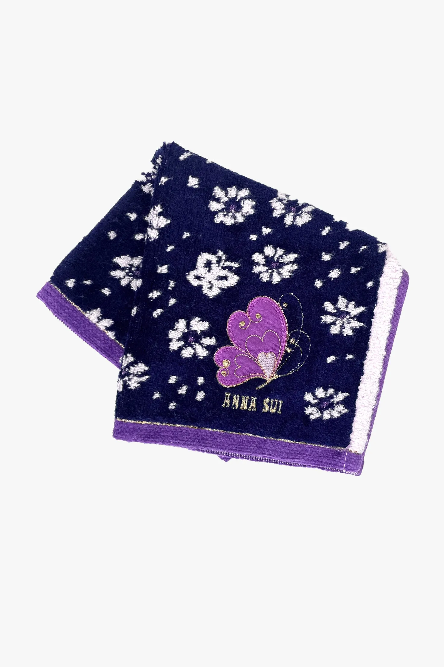 Butterfly Flowers Washcloth Annasui