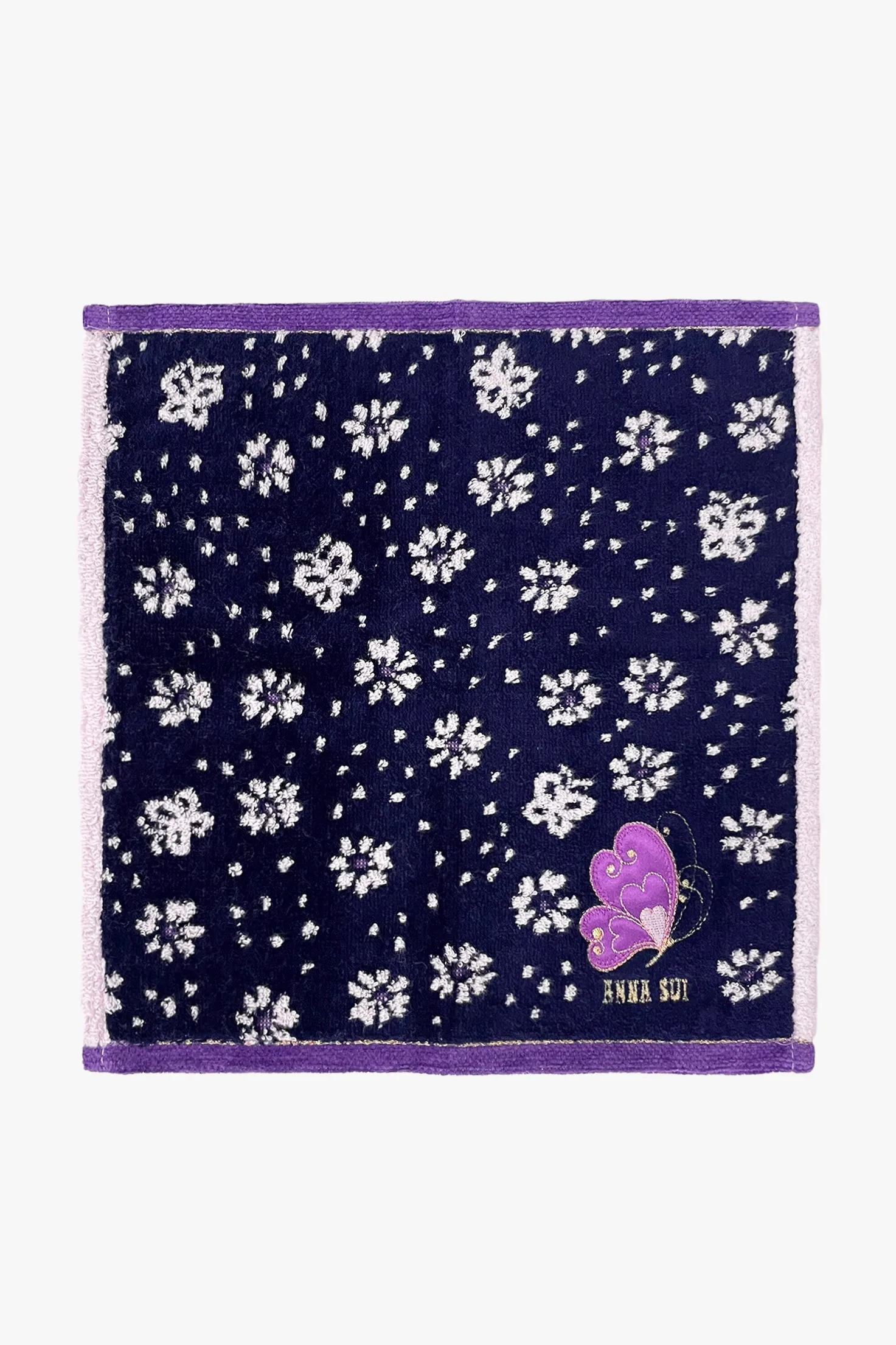 Butterfly Flowers Washcloth Annasui