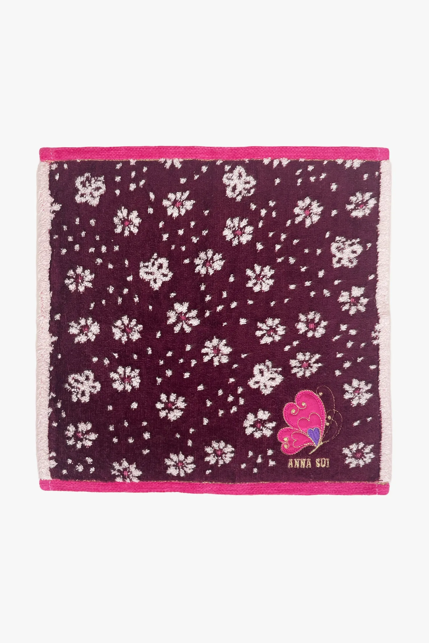 Butterfly Flowers Washcloth Annasui