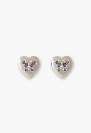 Butterfly Heart Stud Earrings Annasui