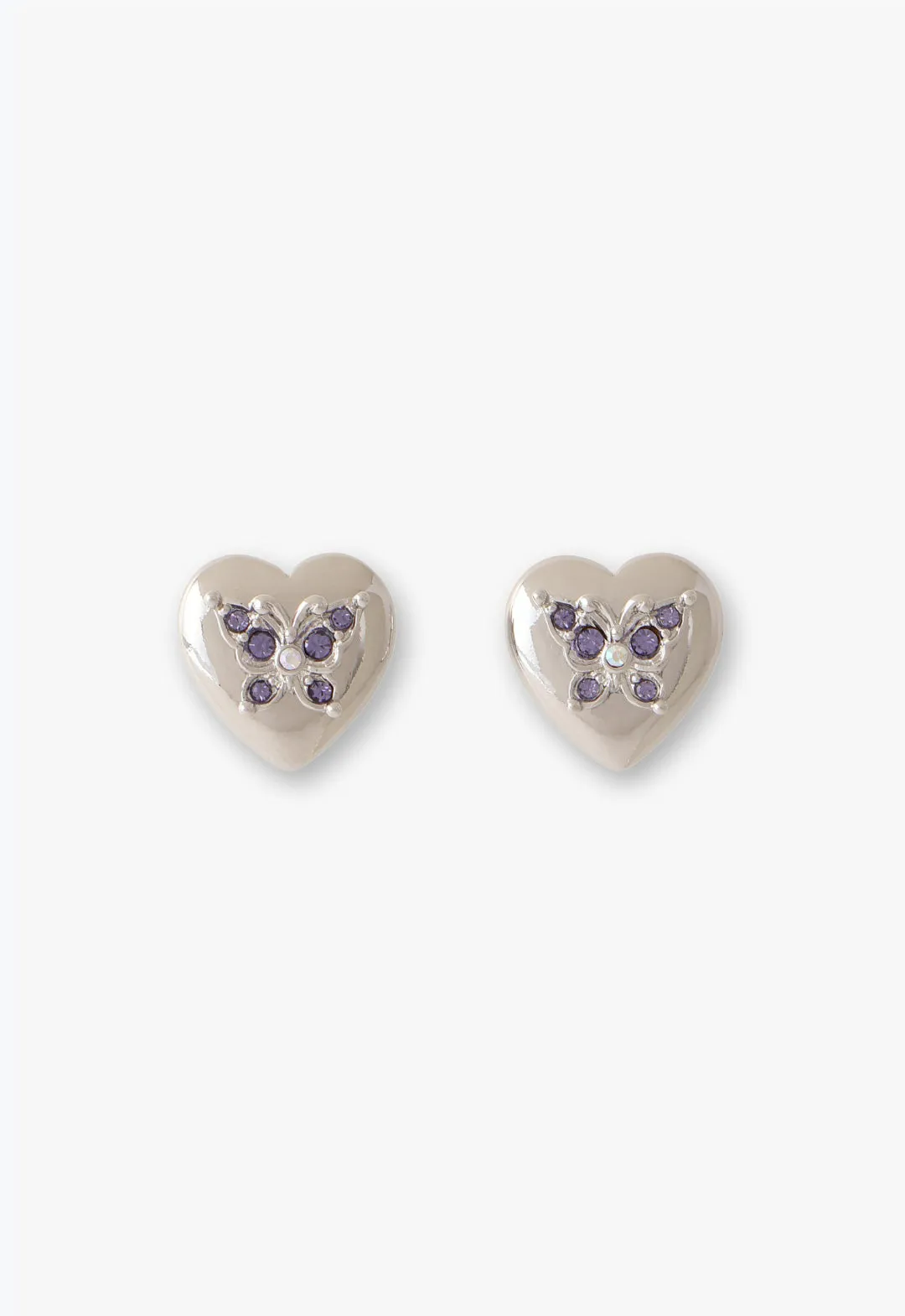 Butterfly Heart Stud Earrings Annasui