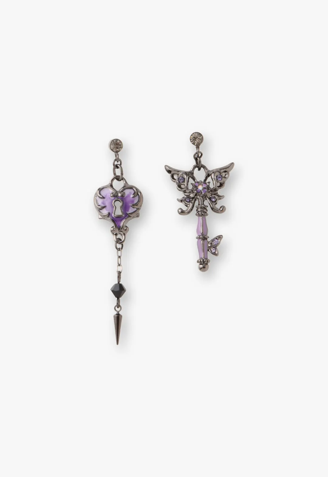 Butterfly Lock and Key Earrings Annasui