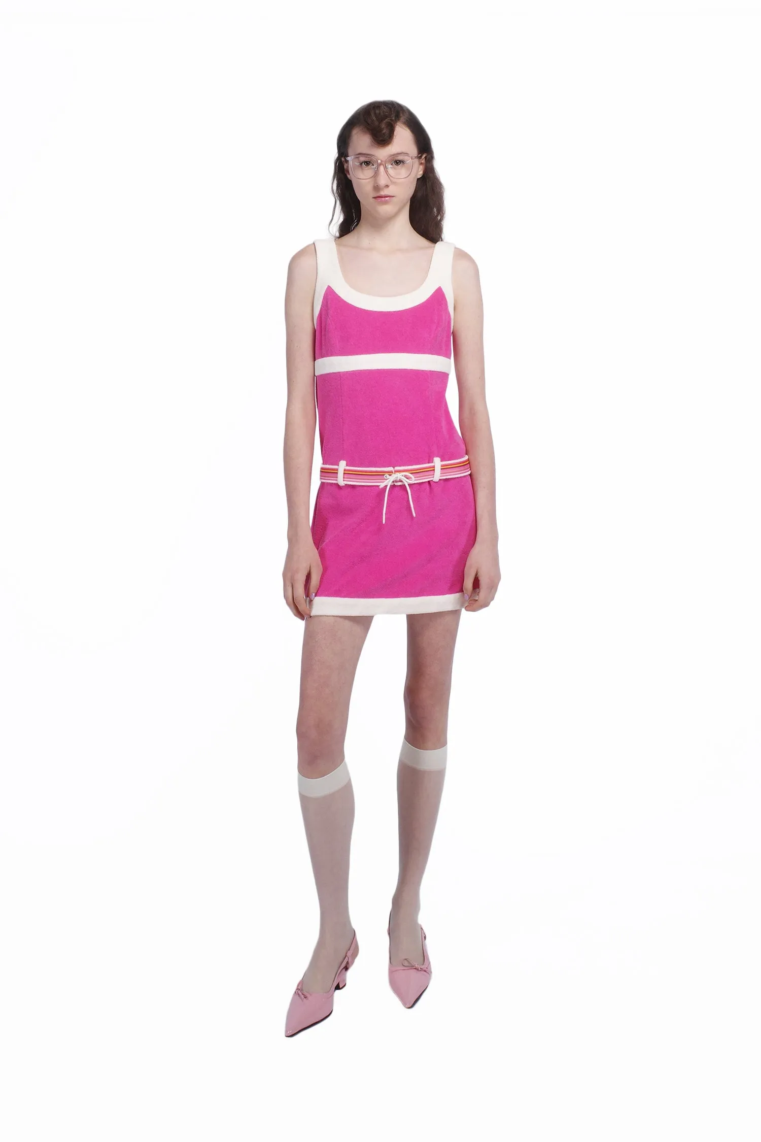Cabana Terry Belted Dress Annasui