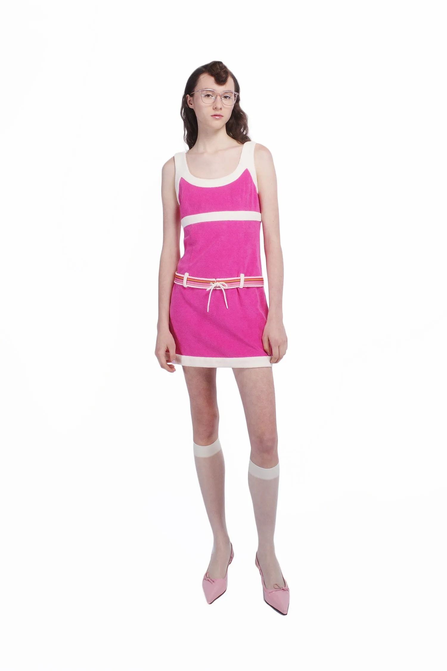 Cabana Terry Belted Dress Annasui