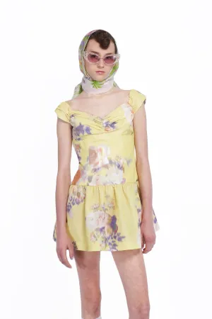 Cabbage Rose Taffeta Sweetheart Dress Annasui