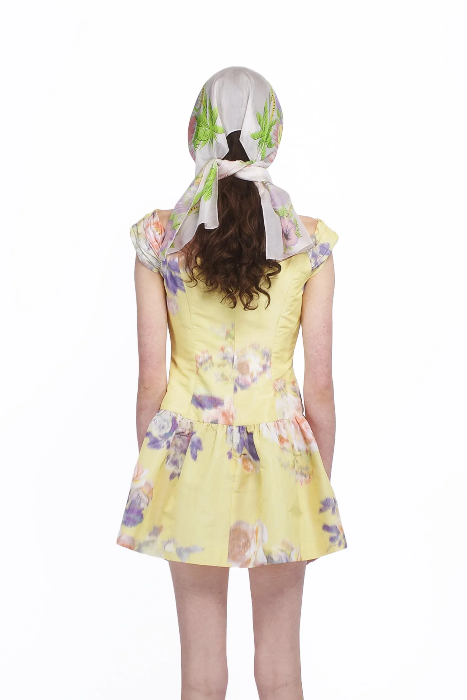 Cabbage Rose Taffeta Sweetheart Dress Annasui