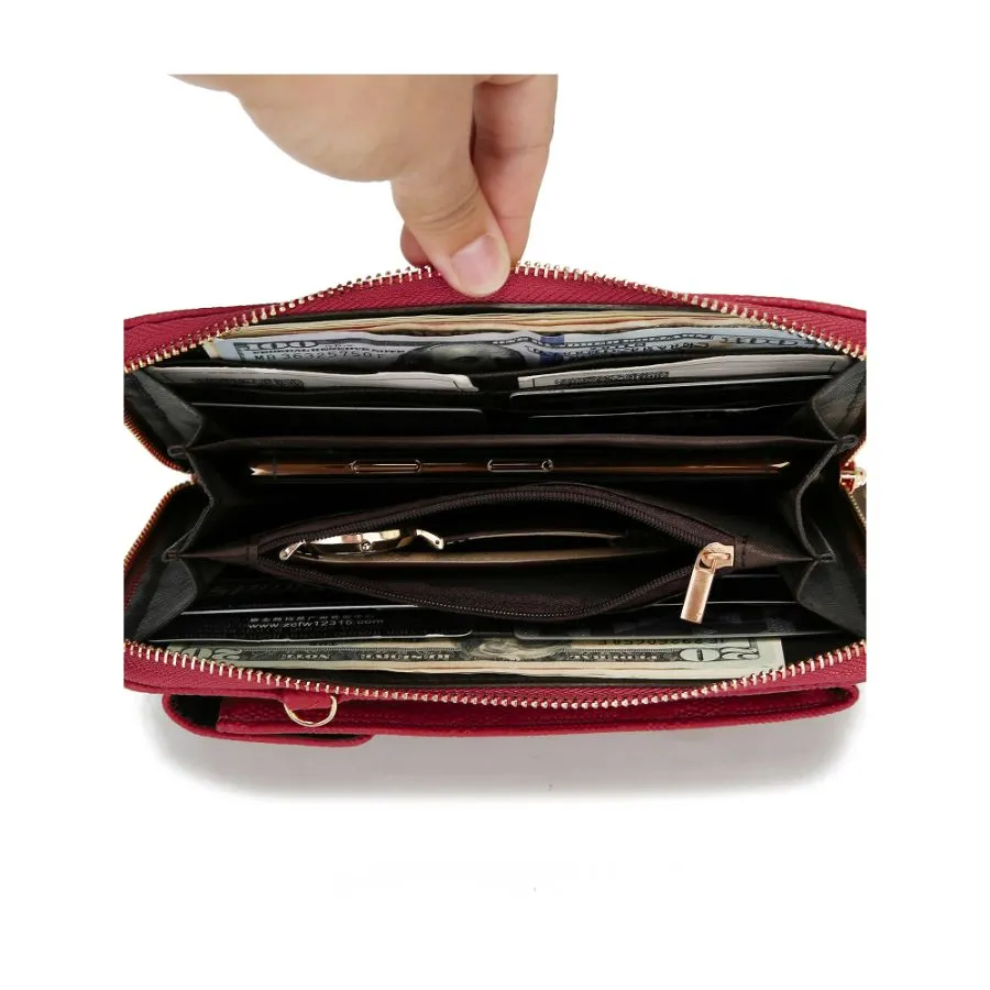 Caddy Vegan Leather Womens Phone Wallet Crossbody