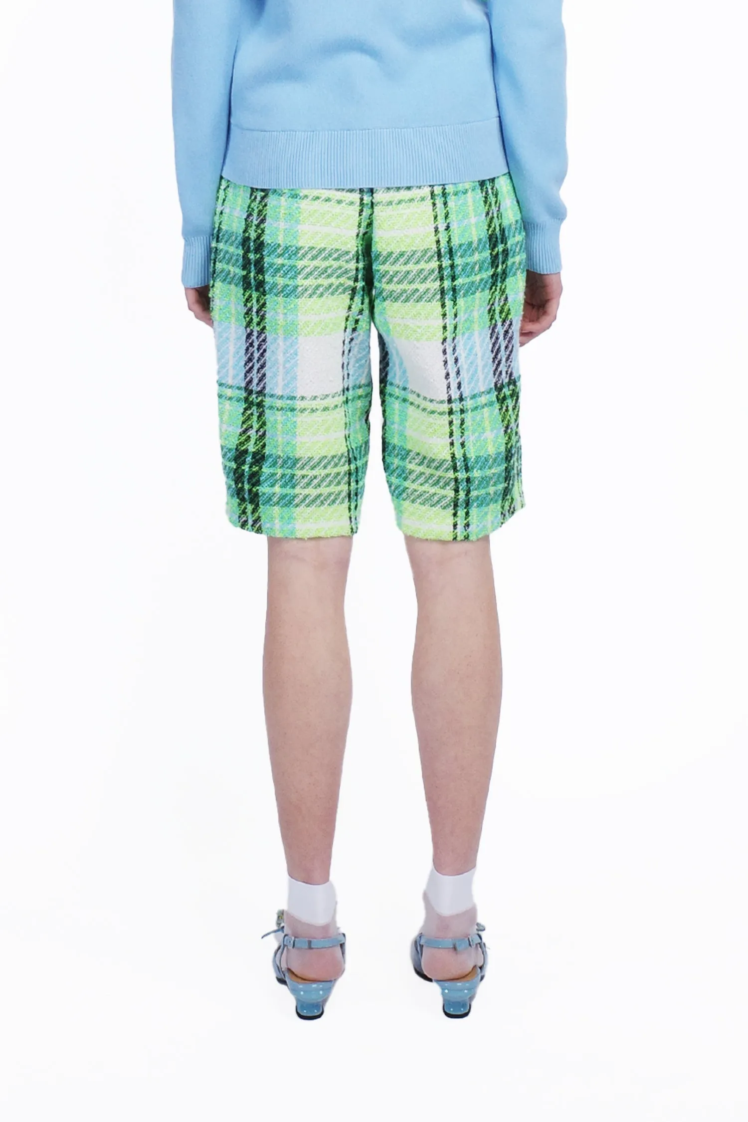 Capri Plaid Bermuda Shorts Annasui