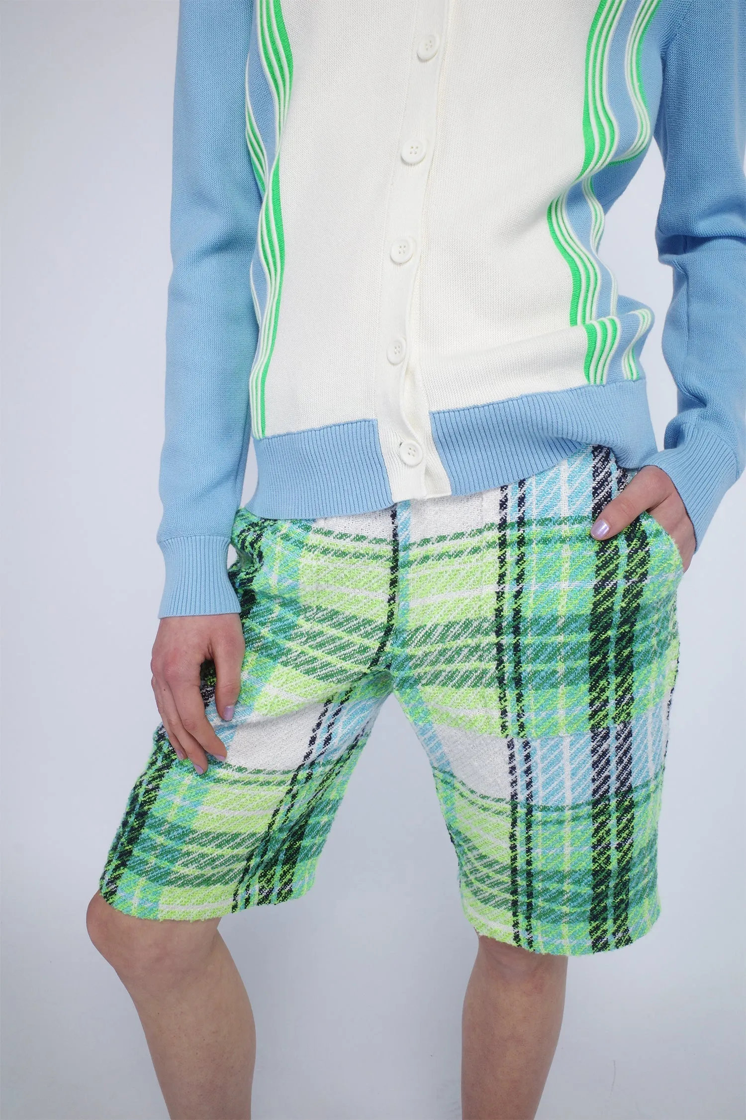 Capri Plaid Bermuda Shorts Annasui
