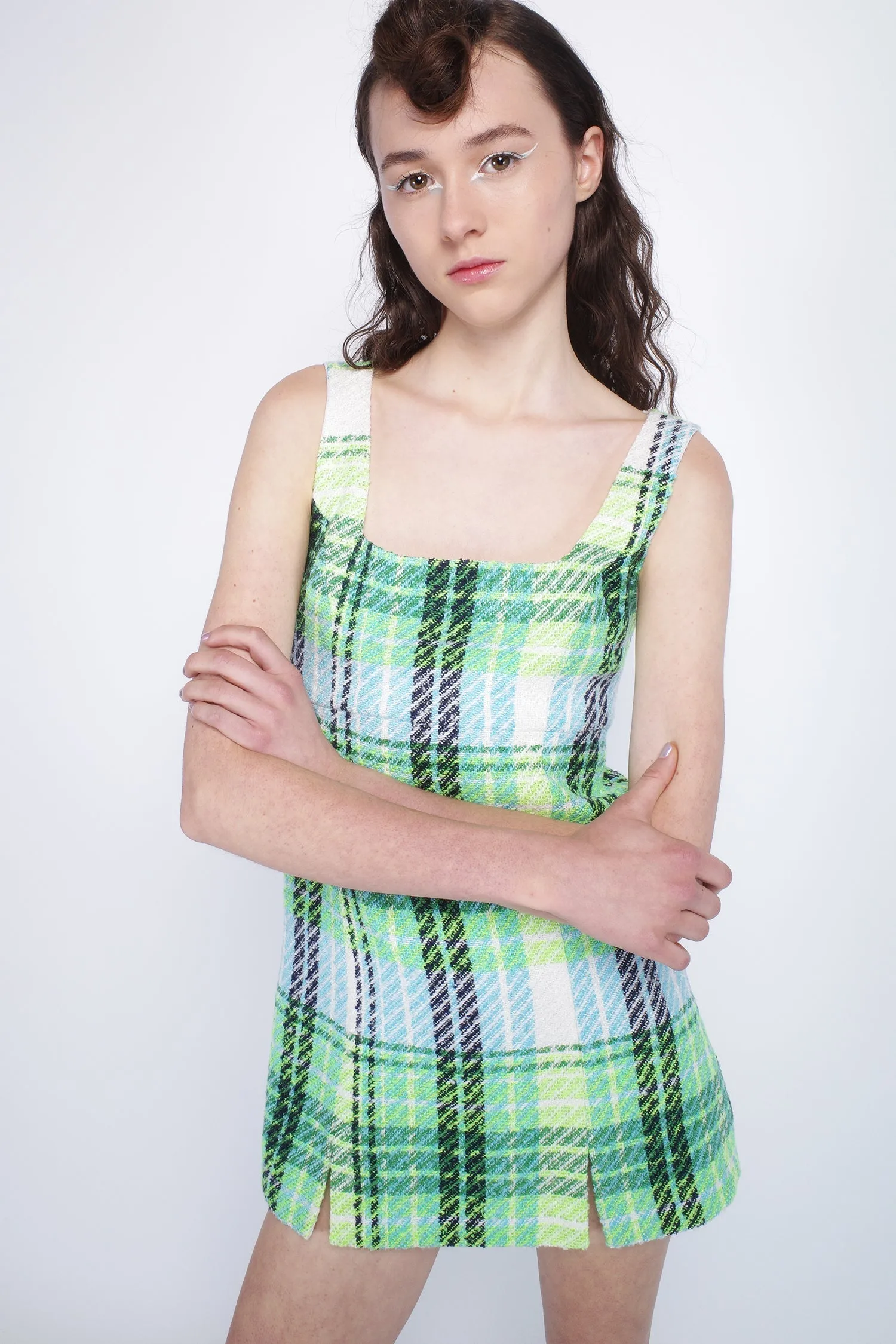 Capri Plaid Mini Dress Annasui