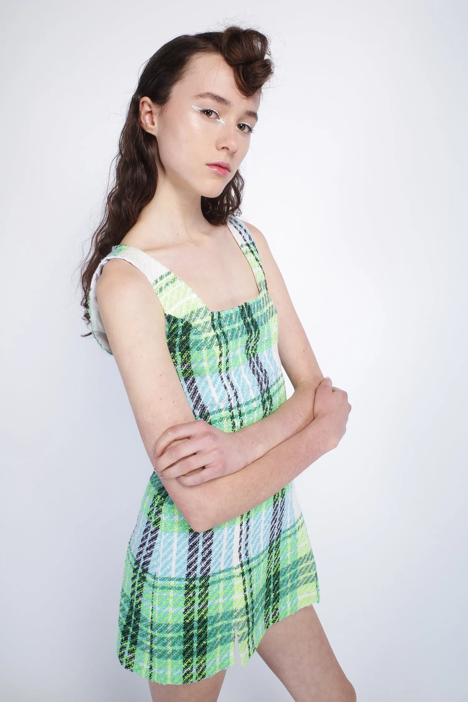 Capri Plaid Mini Dress Annasui