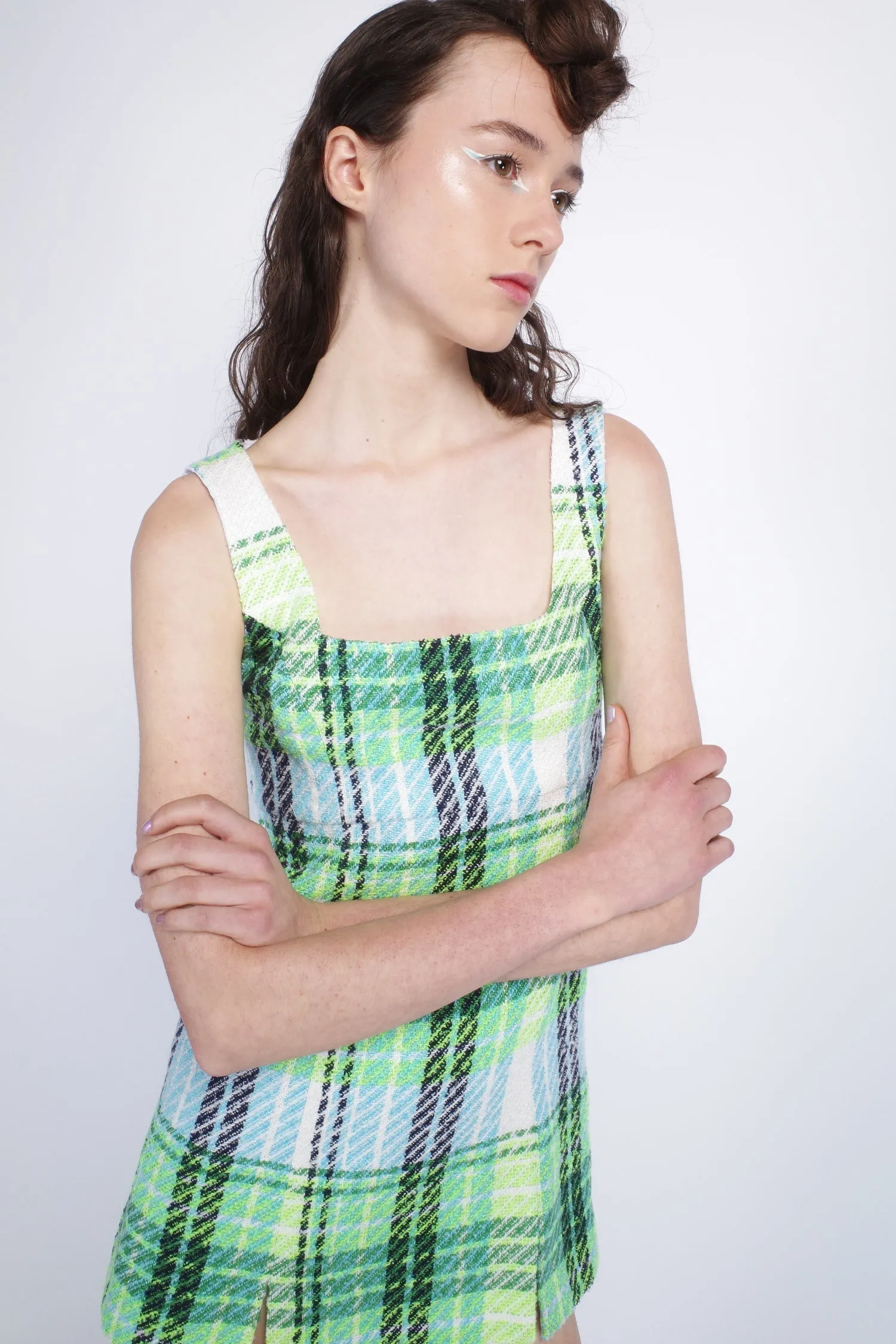 Capri Plaid Mini Dress Annasui