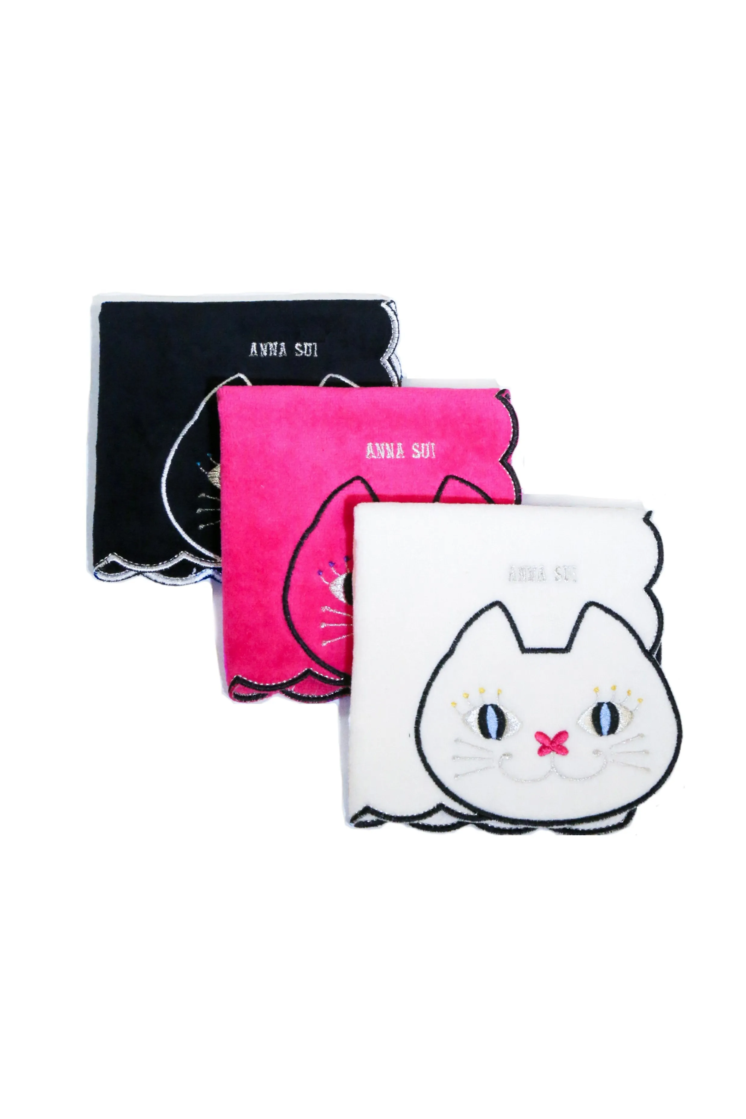 Cat Embroidery Washcloth Annasui