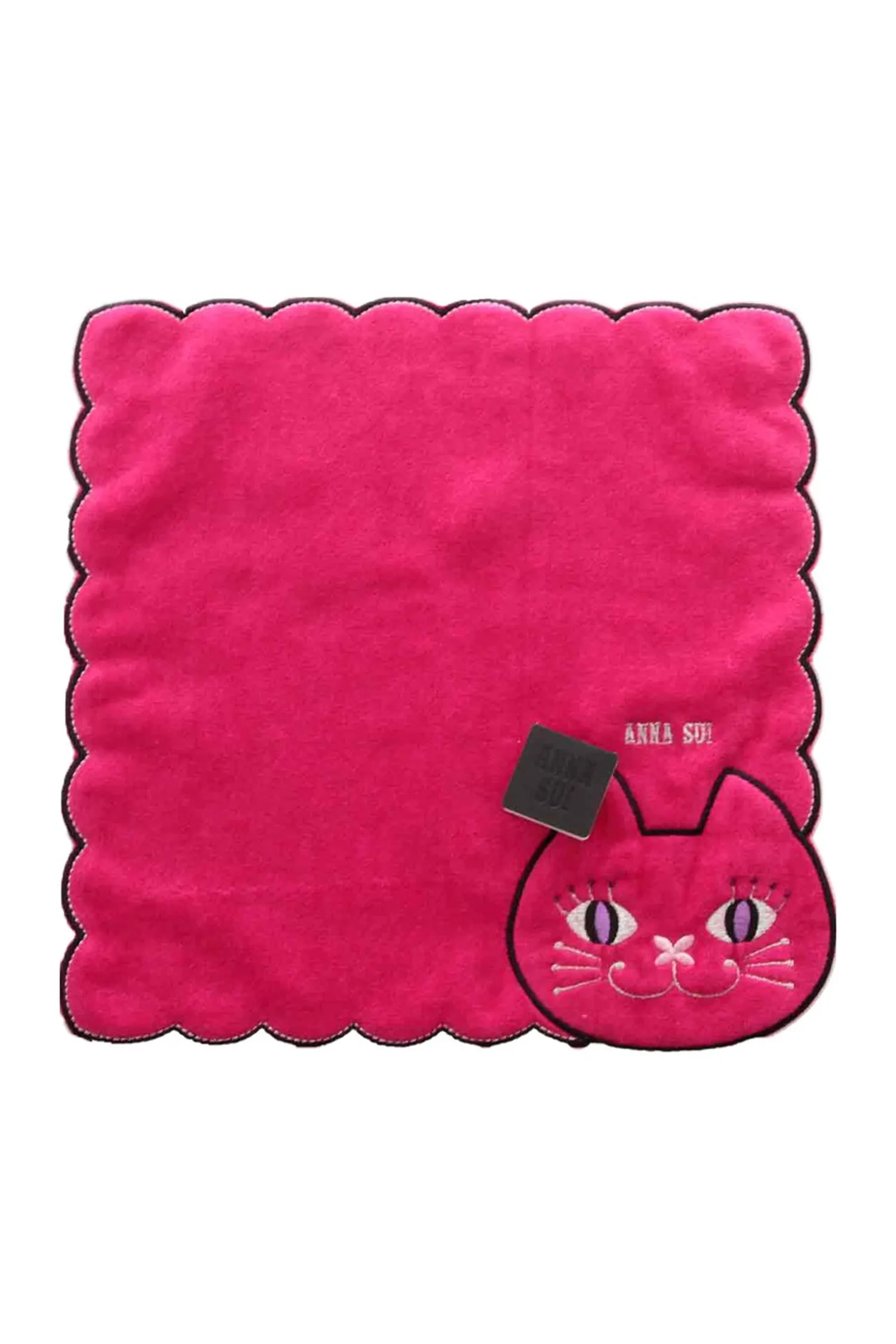 Cat Embroidery Washcloth Annasui
