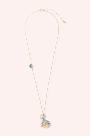 Cat Necklace - Grey Multi Annasui
