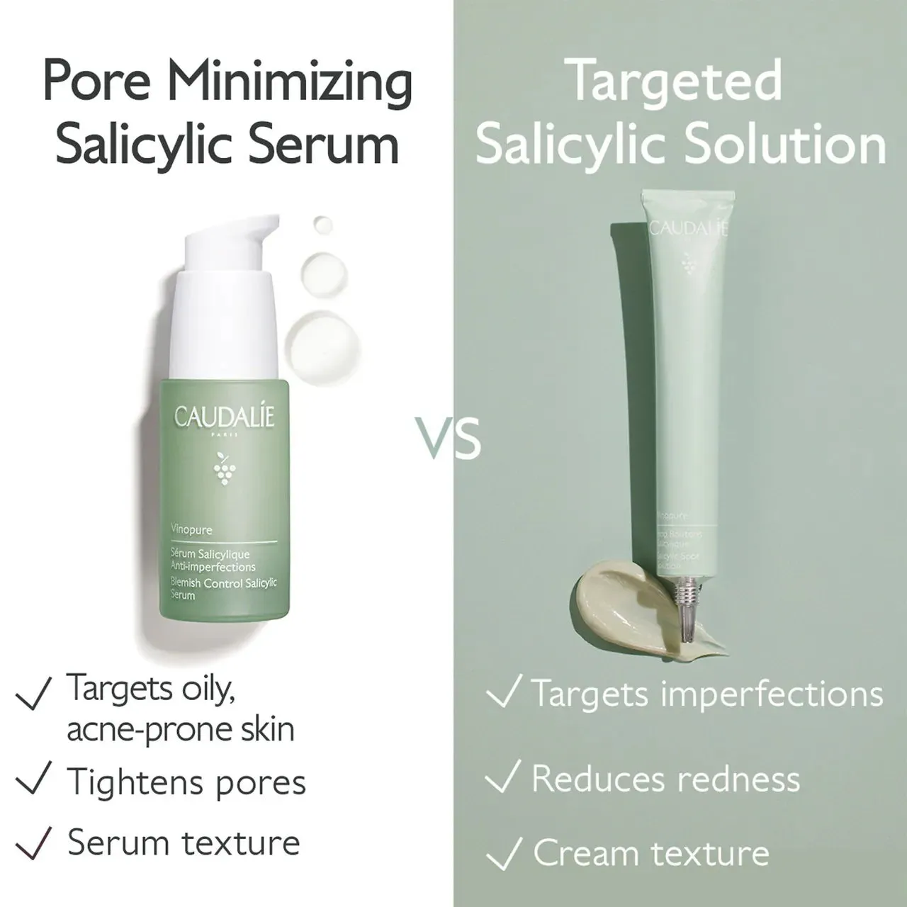 Caudalie Vinopure Color Correcting Spot Solution with Salicylic Acid 15ml NIB