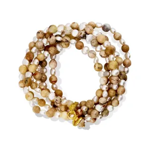 CC AND CO BY CATHERINE CANINO - SALLY BRACELET PEARL AND SANDSTONE