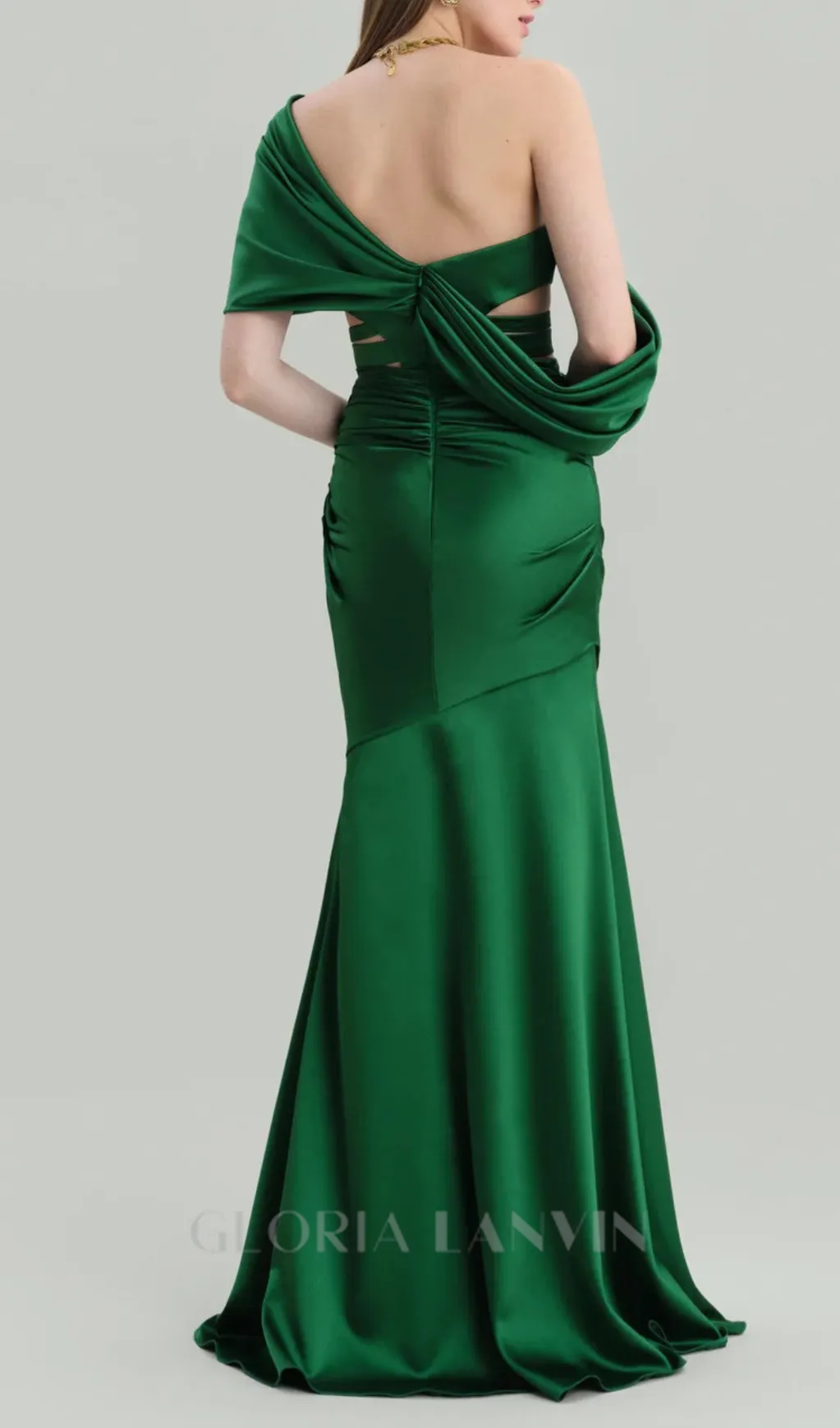 CHESNA GREEN HEART BANDAGE MAXI DRESS Gloria Lanvin