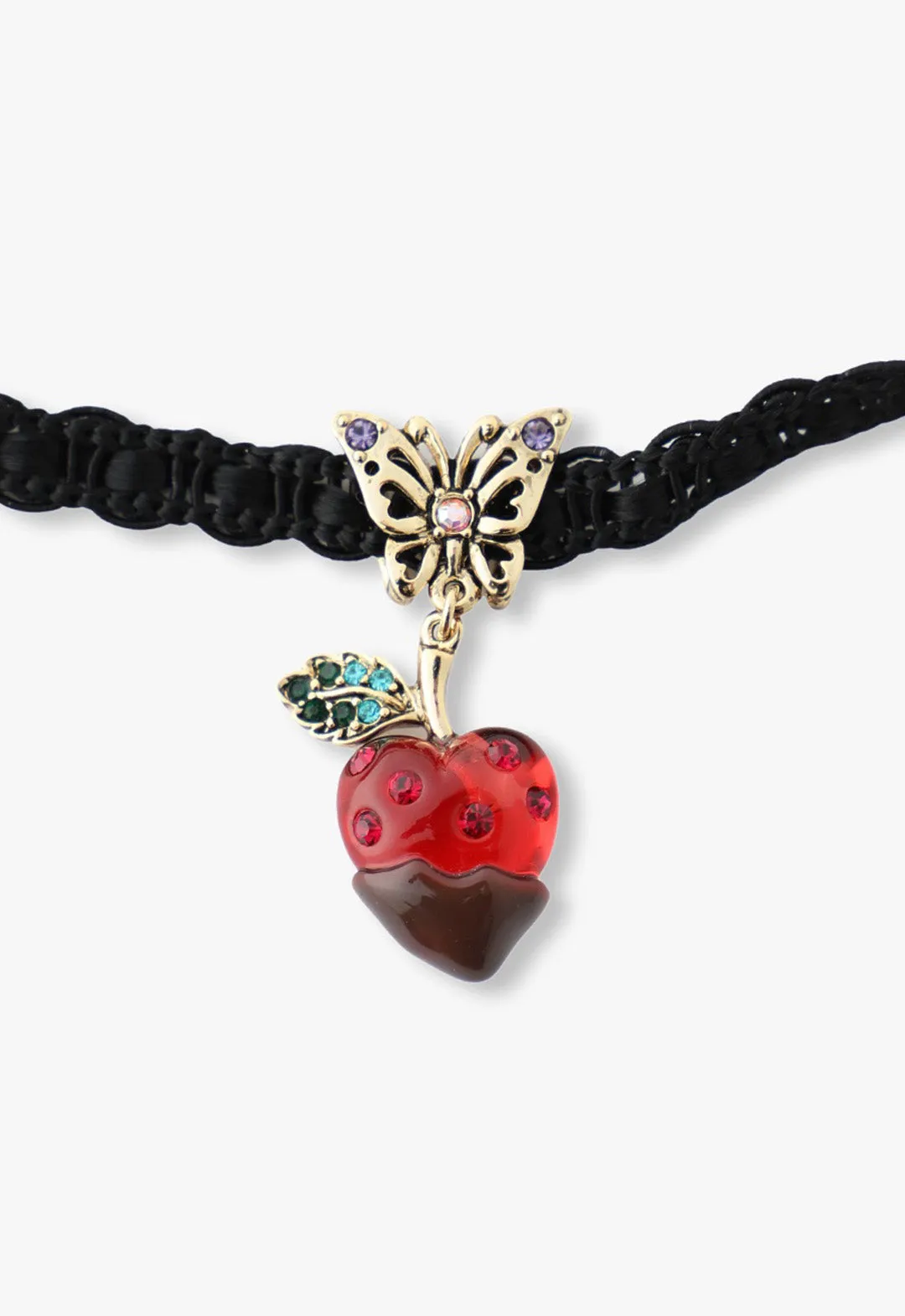 Chocolate Covered Strawberry Choker - Black Multi Annasui