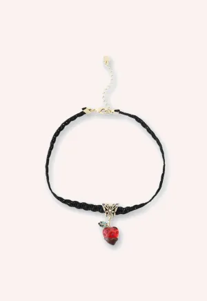 Chocolate Covered Strawberry Choker - Black Multi Annasui