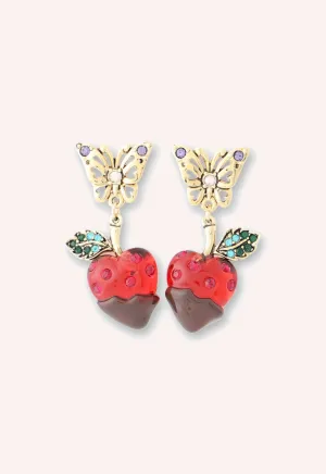 Chocolate Covered Strawberry Earrings - Red Multi Annasui