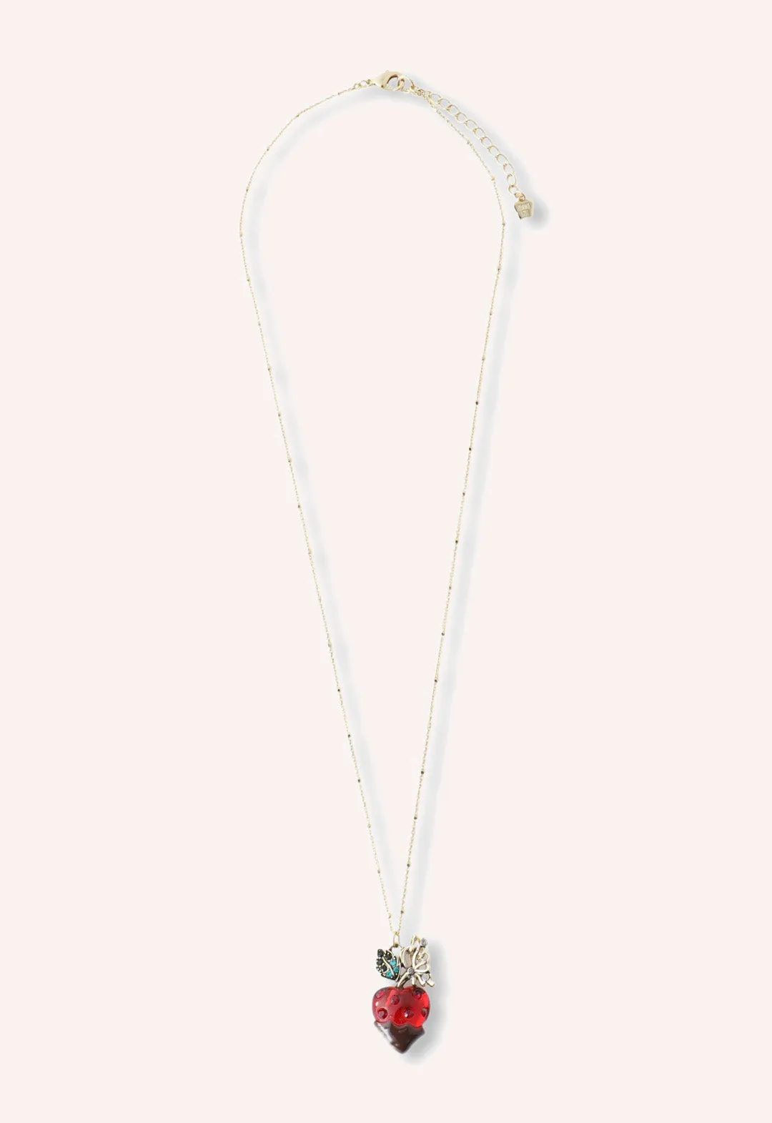 Chocolate Covered Strawberry Necklace - Red Multi Annasui