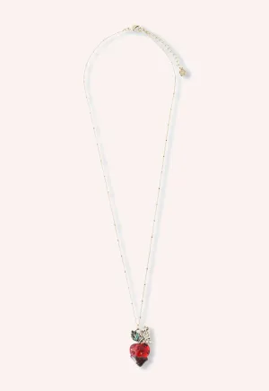 Chocolate Covered Strawberry Necklace - Red Multi Annasui