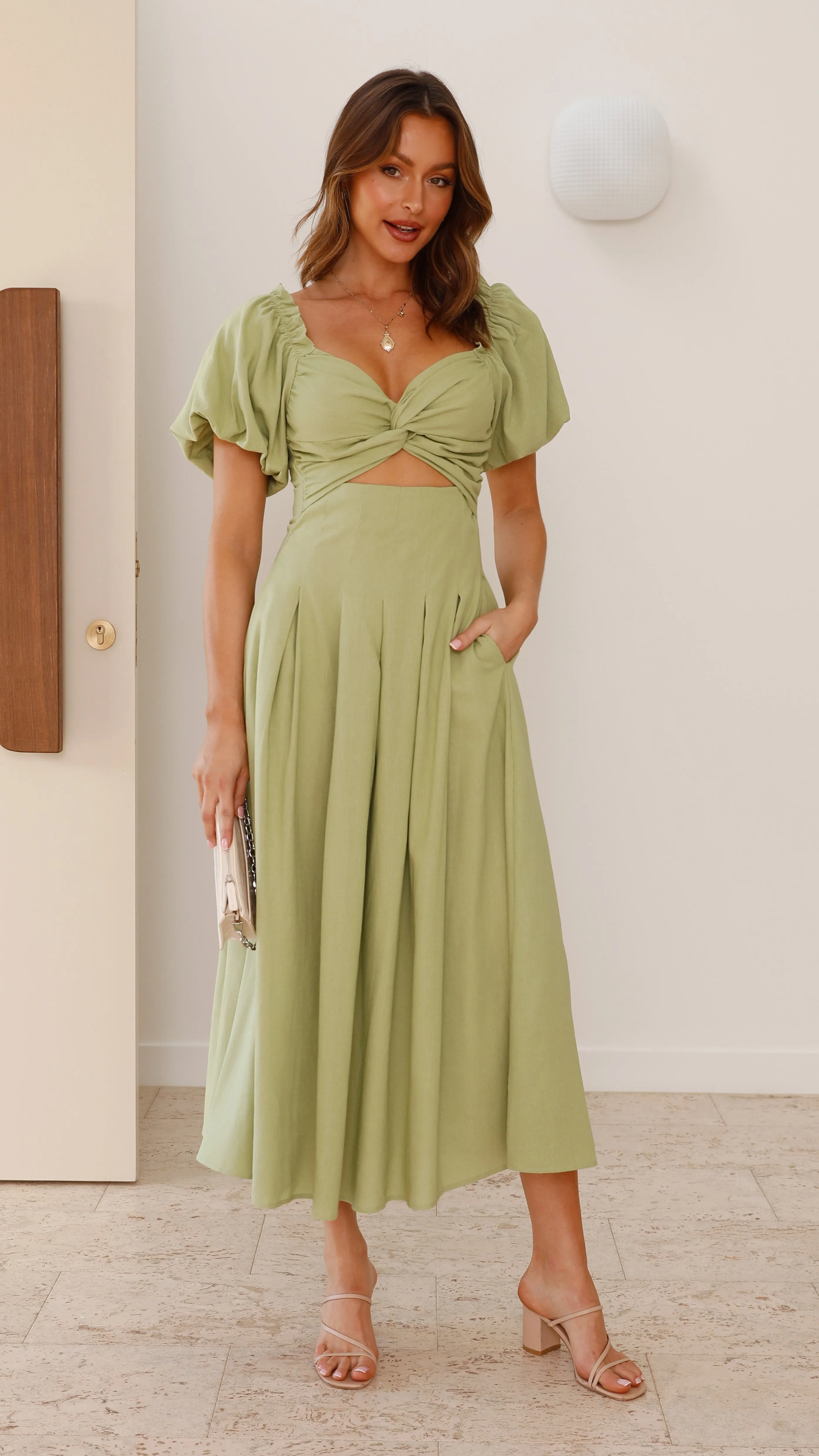 Christina Maxi Dress - Olive Billy J
