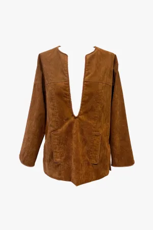 Cinnamon Faux Suede Tunic Annasui