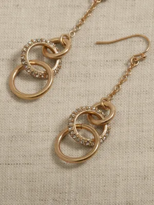 Circular Pave Link Earrings Banana Republic