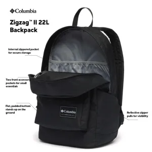 Columbia Unisex Black Zigzag II Backpack 22 L