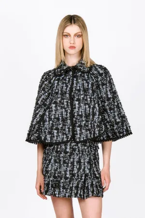 Cornflower Tweed Cape Annasui