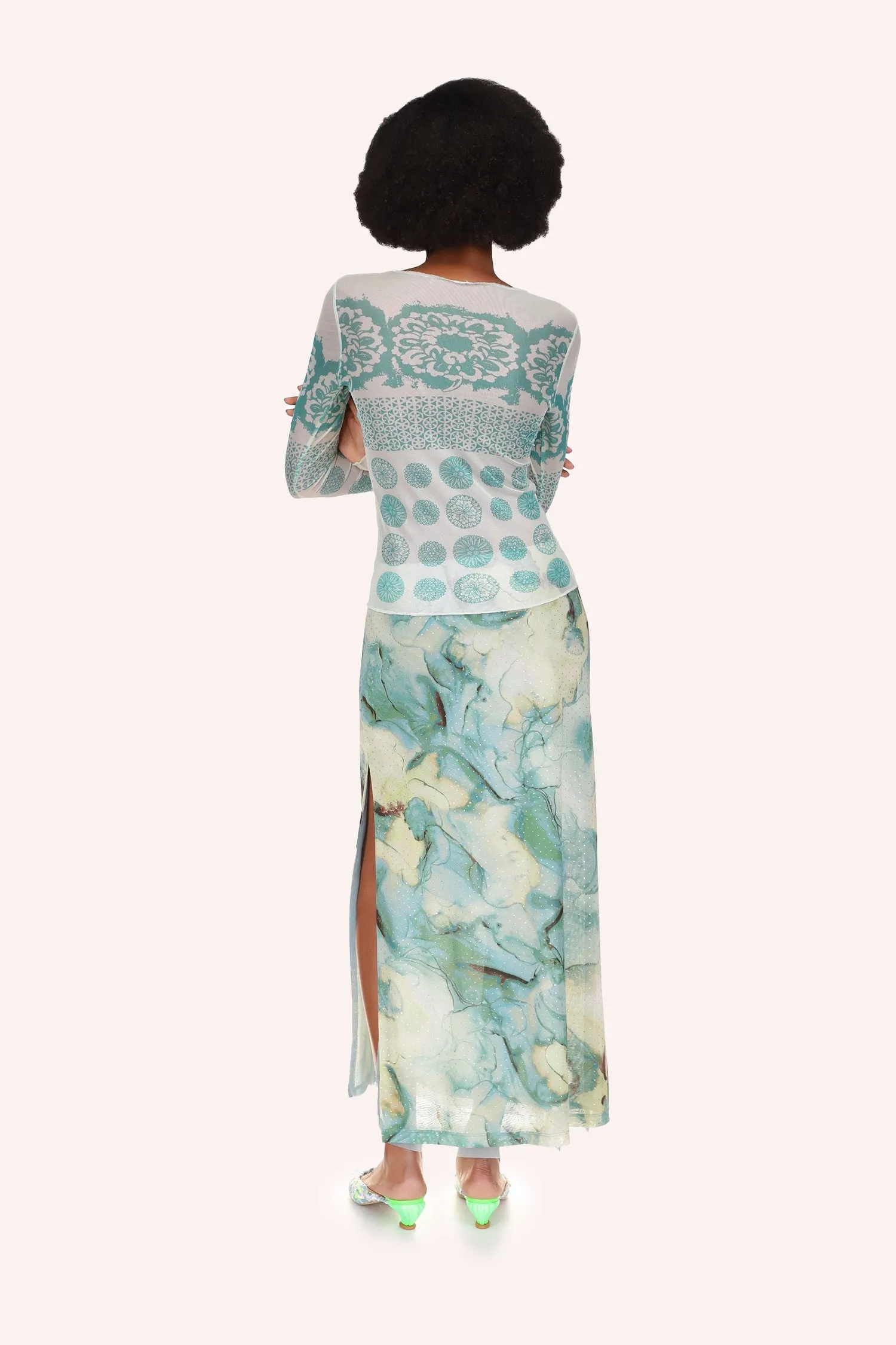Cosmos Mesh Skirt Annasui