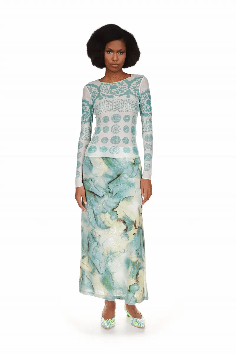 Cosmos Mesh Skirt Annasui
