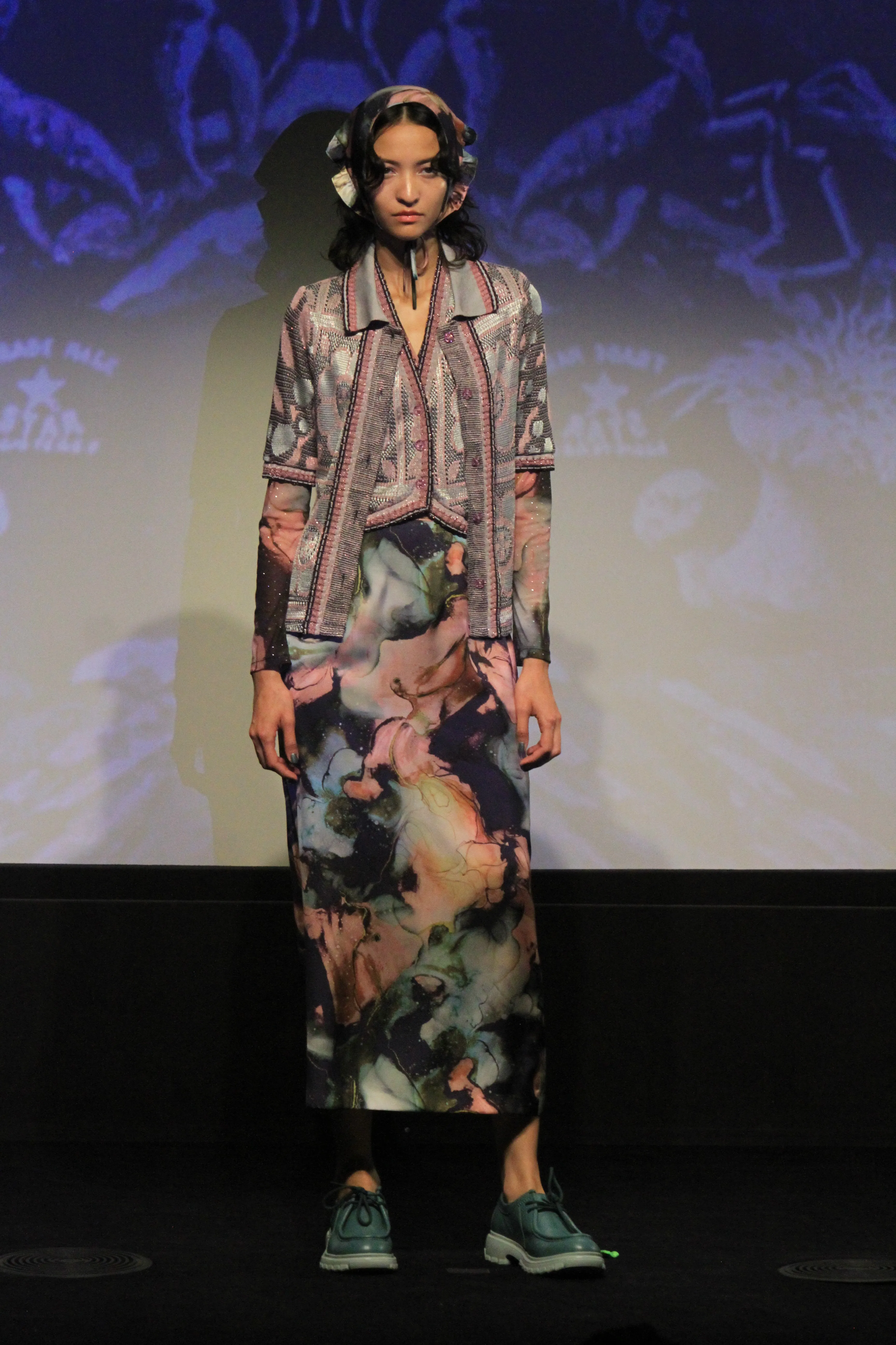 Cosmos Satin Skirt Annasui