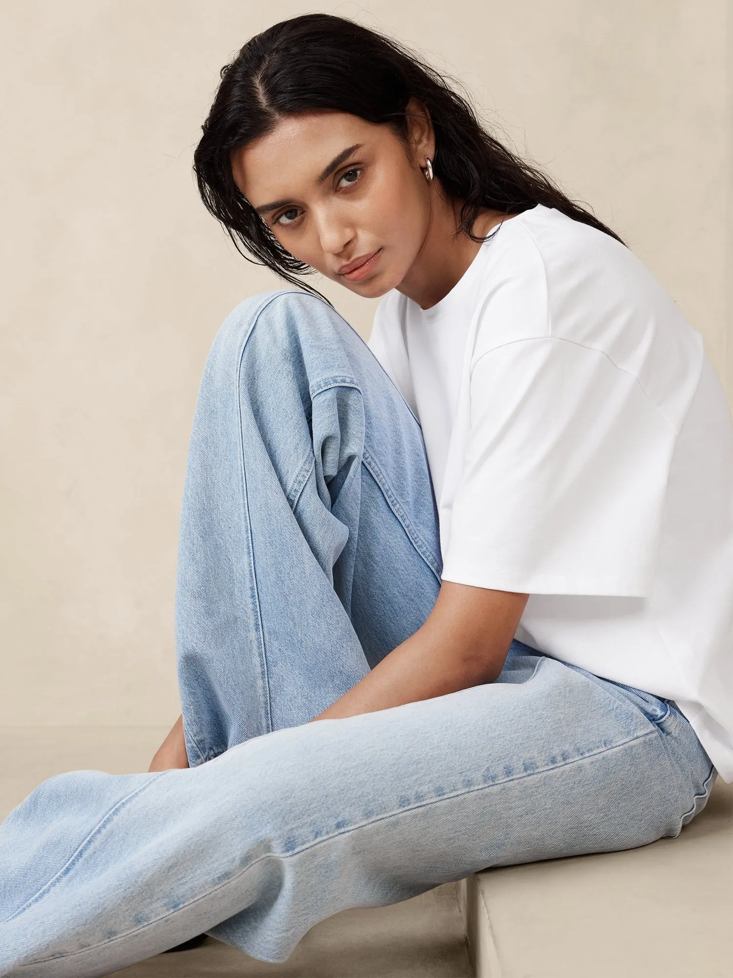 Cotton Boyfriend T-Shirt Banana Republic