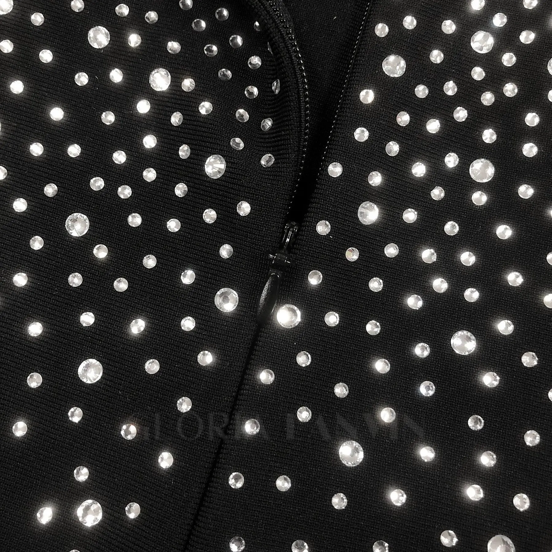 Crystal Velvet Singlet maxi dress in midnight black Gloria Lanvin