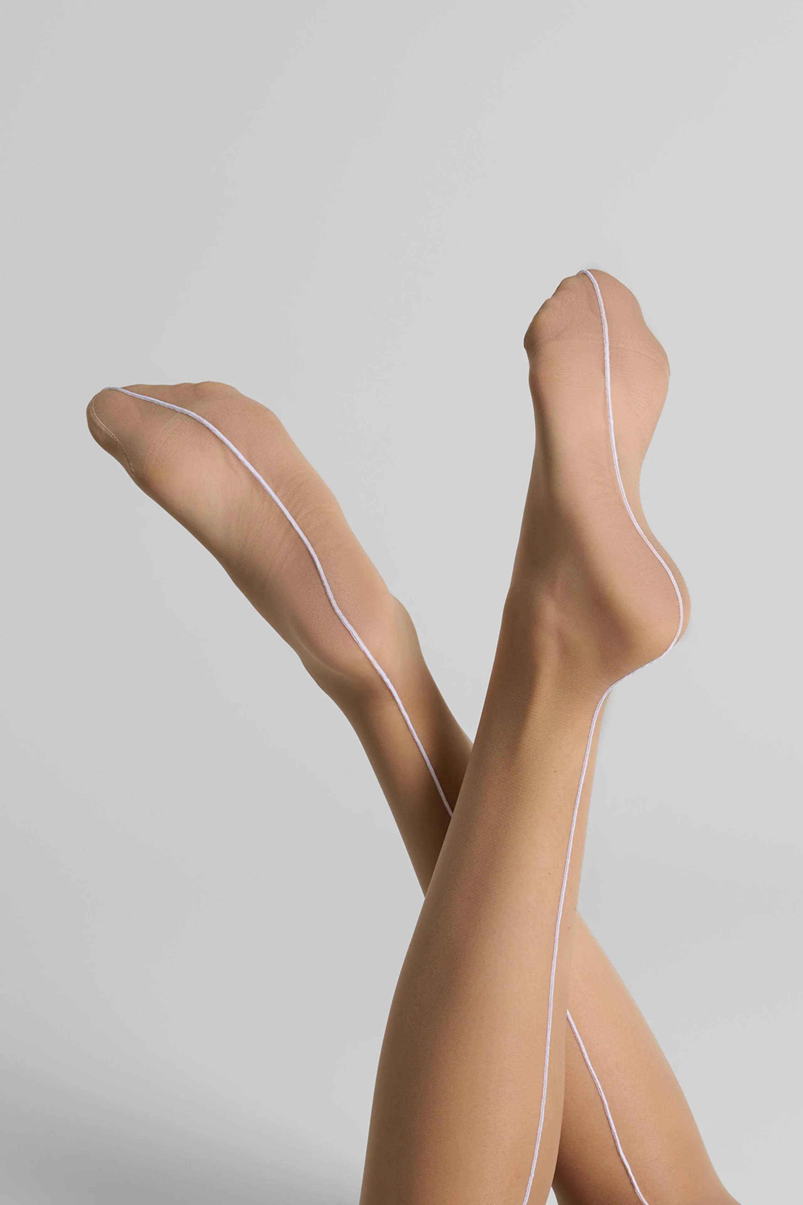 Cut and curled back seamed stockings - 20D  - Les Coquetteries Maison Close